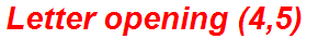 Letter opening (4,5)