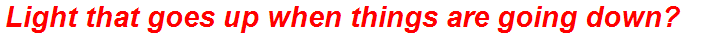 Light that goes up when things are going down?