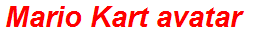 Mario Kart avatar