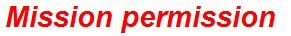 Mission permission