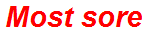 Most sore