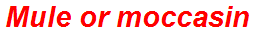 Mule or moccasin