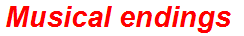 Musical endings