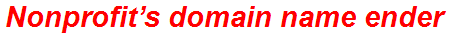 Nonprofit’s domain name ender