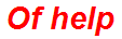 Of help