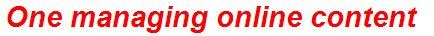 One managing online content