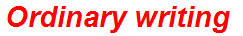 Ordinary writing