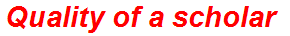 Quality of a scholar