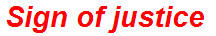 Sign of justice