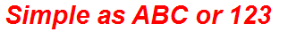 Simple as ABC or 123