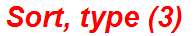 Sort, type (3)