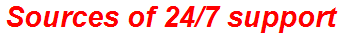 Sources of 24/7 support
