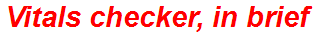 Vitals checker, in brief