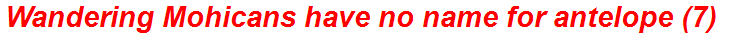Wandering Mohicans have no name for antelope (7)