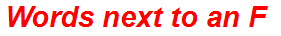 Words next to an F