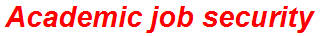 Academic job security