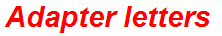 Adapter letters