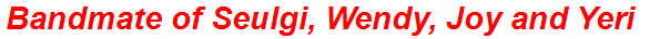 Bandmate of Seulgi, Wendy, Joy and Yeri