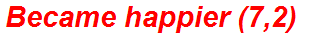 Became happier (7,2)