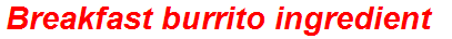 Breakfast burrito ingredient