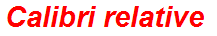 Calibri relative