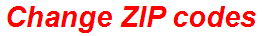 Change ZIP codes