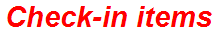 Check-in items