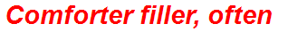 Comforter filler, often