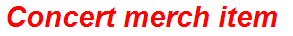 Concert merch item