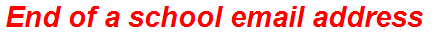 End of a school email address