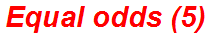 Equal odds (5)