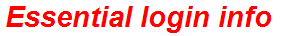 Essential login info