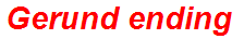 Gerund ending