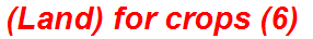 (Land) for crops (6)