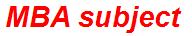 MBA subject