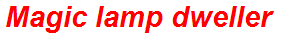 Magic lamp dweller