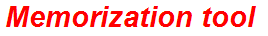 Memorization tool
