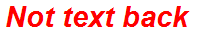 Not text back