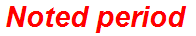 Noted period