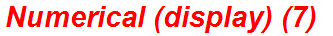 Numerical (display) (7)