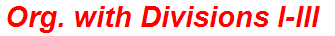Org. with Divisions I-III