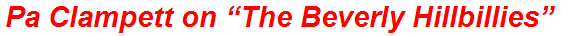 Pa Clampett on “The Beverly Hillbillies”