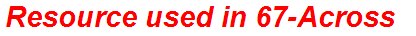 Resource used in 67-Across