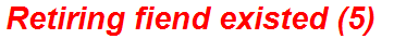 Retiring fiend existed (5)