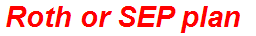 Roth or SEP plan