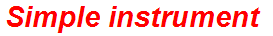 Simple instrument