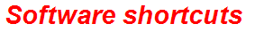 Software shortcuts