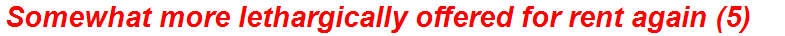 Somewhat more lethargically offered for rent again (5)