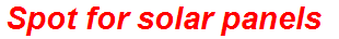 Spot for solar panels