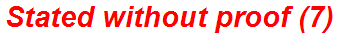 Stated without proof (7)